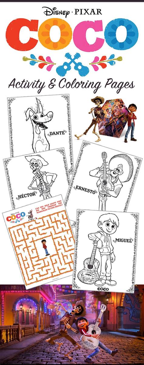 disney pixars coco coloring pages  directions