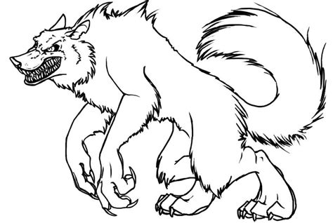 werewolf outline   nk  deviantart
