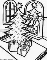 Coloring Christmas sketch template