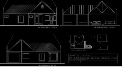 single storey house  dwg full project  autocad designs cad