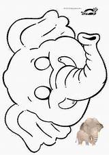 Masque Elefante Mascara Masken Selber Enfant Imprimer Máscara Maternelle Jungle Antifaz Animales Malvorlagen sketch template