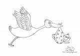 Storch Ausmalbild Beutel Stork Coloring Malvorlagen Nadines Coloringpages sketch template