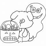 Ghost Candy Plus Halloween Coloring sketch template