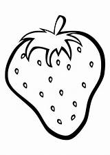 Strawberry Coloring Large sketch template