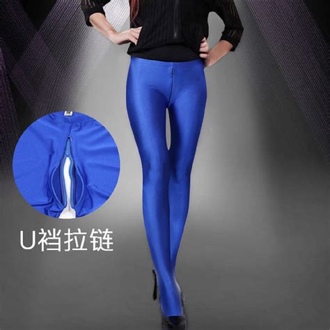 Woman Household Apparel Pantihose Invisible Zipper Open Crotch Outdoor