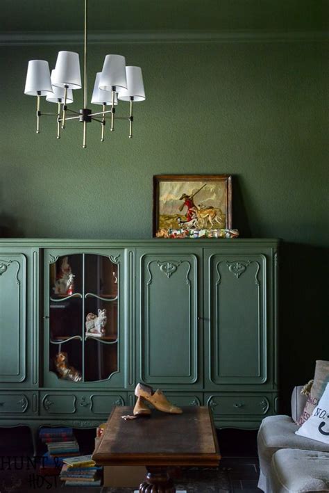 moody green study salvaged living home decor ceiling decor flipping furniture