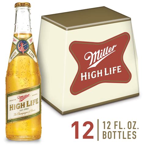 miller high life american lager beer  abv  pack  oz beer bottles walmartcom