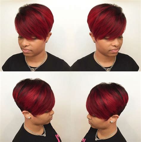 Beautiful Red Pixie By Hairbylatise Black Hair