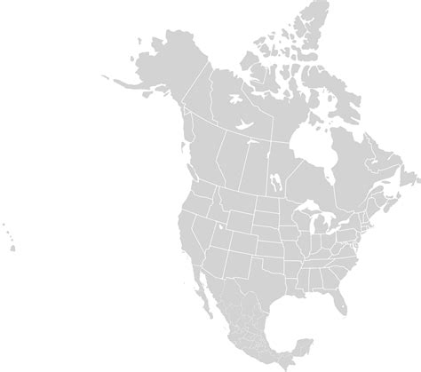 simple map  north america