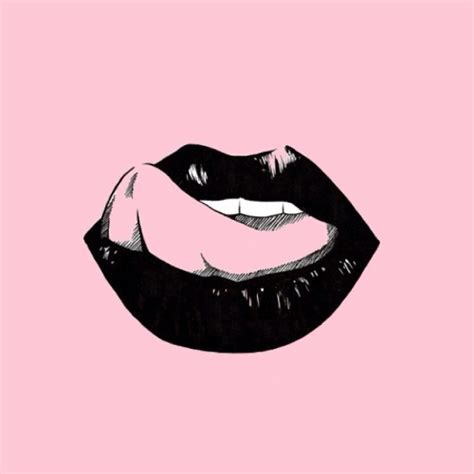 Pink Aesthetic Lips Cartoon Aesthetic Cute Font