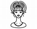 Coloring Do Hairstyles Pages Coloringcrew sketch template