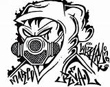 Graffiti Gas Mask Drawings Drawing Characters Sketches Draw Coloring Pages Wizard Gangster Cool Character Skulls Outlines Expert Clipart Easy Words sketch template