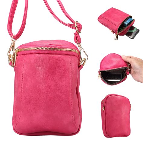 Universal Handbag Leather Cell Phone Pocket Purse Shoulder Bag Pouch