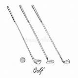 Putter Putters Wedge Doodle Different sketch template