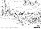 Rnli Colouring Activity Rescue Lifeboat sketch template