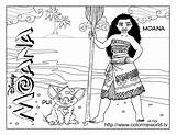 Coloring Moana Pages Kids Disney Printable Pig Princess Print Color Waialiki Pui Pua Sheets Cartoon Children Tui Chief Adult Everfreecoloring sketch template