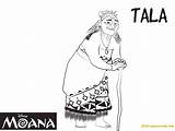 Moana Coloring Disney Pages Tala Printable Color Print Kids Online sketch template