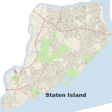 staten island street map ontheworldmapcom