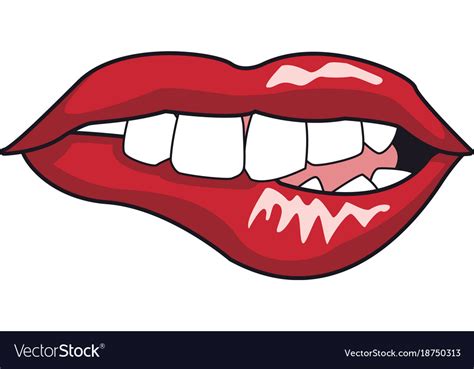 sexy lips pop art royalty free vector image vectorstock