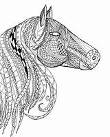 Coloring Horse Pages Adults Head Zentangle Adult Detailed Kids Colouring Printable Mandala Color Book Sheets Print Bestcoloringpagesforkids Drawing Books Getcolorings sketch template