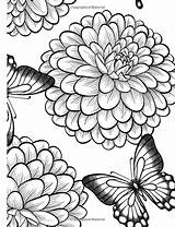 Relaxing Colouring Botanicals sketch template