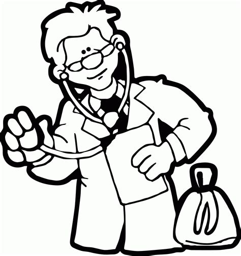 doctor coloring page coloring home