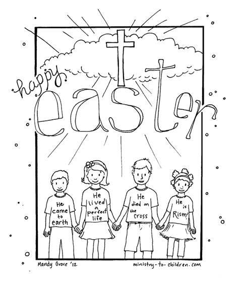 happy easter coloring sheet