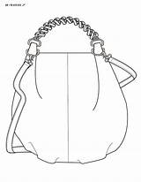 Handbag Leather Boceto Coroflot Bolso Bolsos sketch template