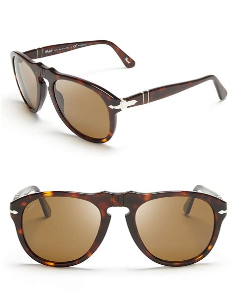Persol Suprema Polarized Retro Keyhole Sunglasses In Brown For Men Lyst