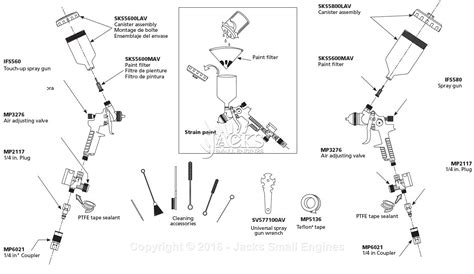 campbell hausfeld chk parts diagram  spray gun kit