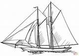 Brigantine Bergantin Catamaran Kapal Buku Sailboat Sloop sketch template