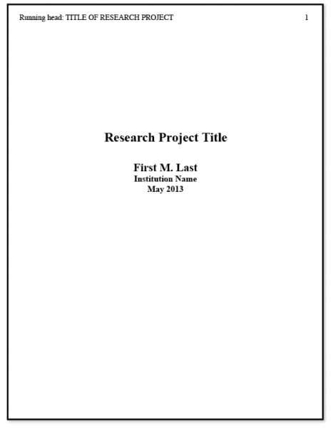 title page writing  research paper