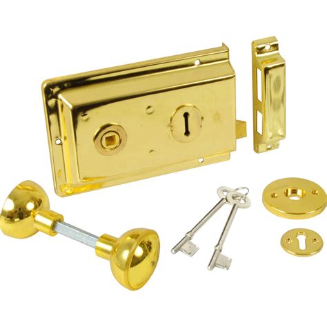 rim lock  handles electro brass toolstation