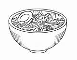 Ramen Bowl Coloring Noodles Bread Dibujo Template Pages Coloringcrew Loaf Pasta Food Book sketch template