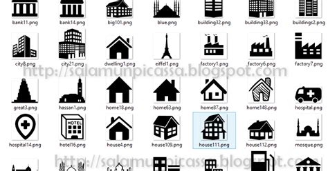 buildings icons set vector   design bull share