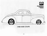 Coloring Pages Rod Hot Ford Coupe Print 1940 Popular Color Fairlane Coloringhome sketch template