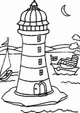 Lighthouse Coloring Pages Maine Printable Drawings Simple Moon Drawing Colouring House Color Print Line Sheets Carolina North Getdrawings Kids Adult sketch template