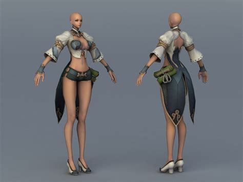 female character concept art  model ds max files   cadnav