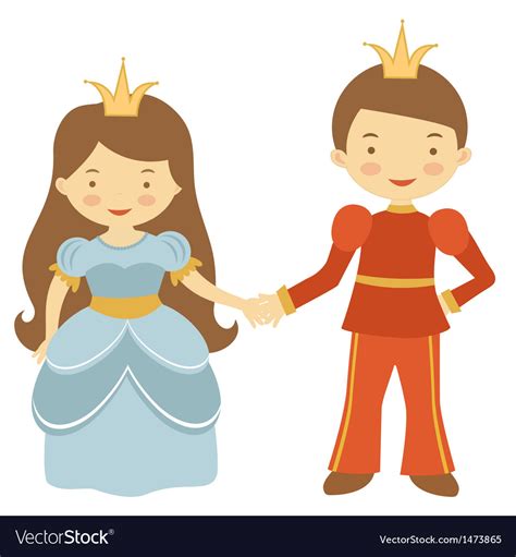 prince  princess royalty  vector image vectorstock