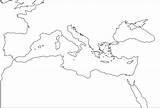 Mittelmeer Landkarte Unbeschriftet Zum Konturen Anklicken sketch template