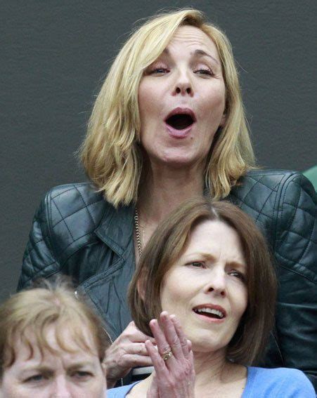 kim cattrall that s a naughty face to pull at wimbledon