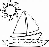 Boat Coloring Pages Printable Print Preschool sketch template