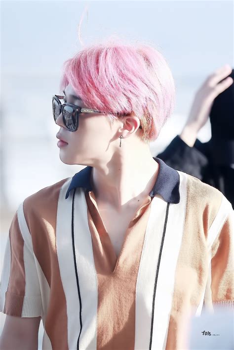 jimin  pink hair  yay finally   soooo cute