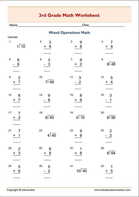 downloadable  grade math worksheets  grade worksheets