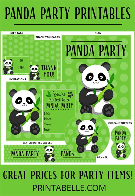 panda party printables printabelle