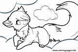Coloring Cute Wolf Pages Print sketch template