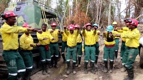 battling wildfires south african crews inspire teamwork with song