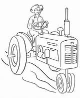 Coloring Pages Combine John Deere Tractor Popular Farm sketch template