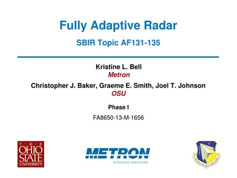 fully adaptive radar sbir topic af  powerpoint  id
