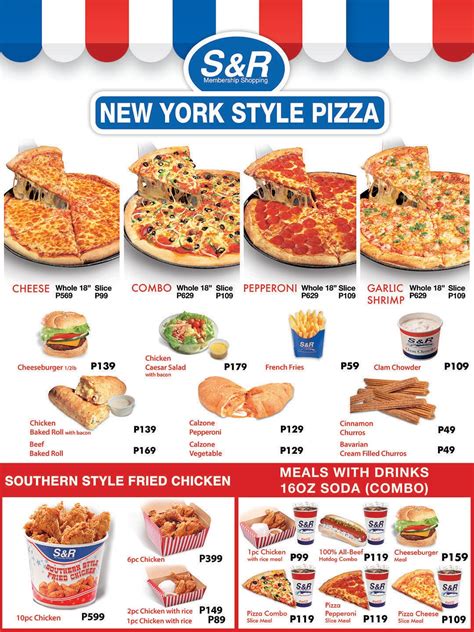 sr  york style pizza menu zomato philippines